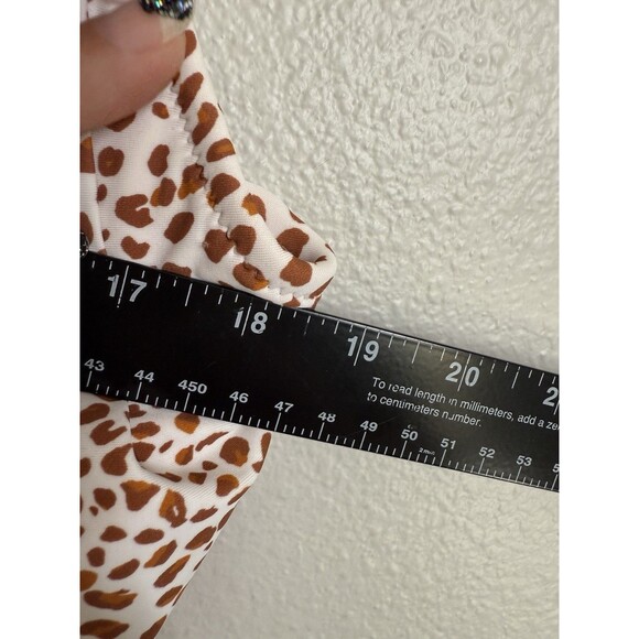 J. Crew Women's Swimsuit Size 2X One Shoulder Ruched Animal Print Cheetah EUC - Picture 6 of 7